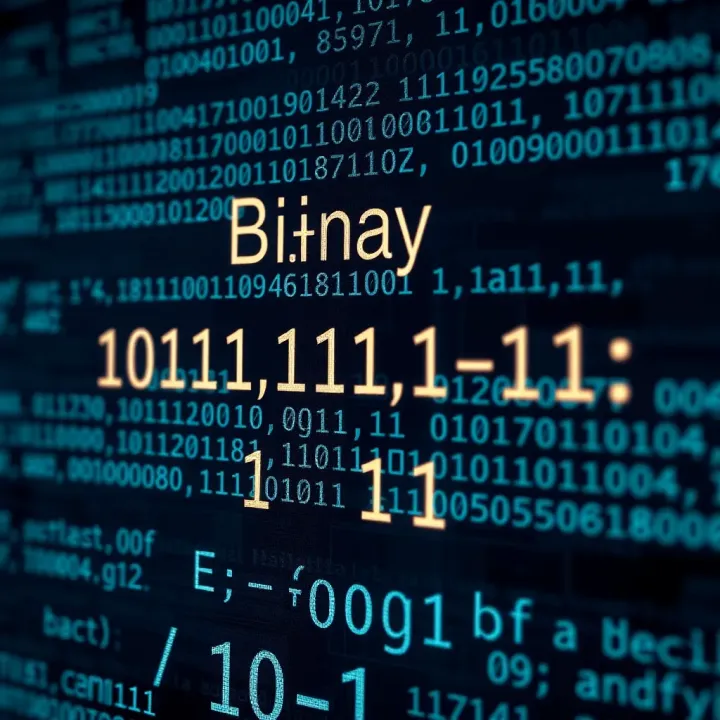 Diagram demonstrating binary conversion of text characters for data encoding