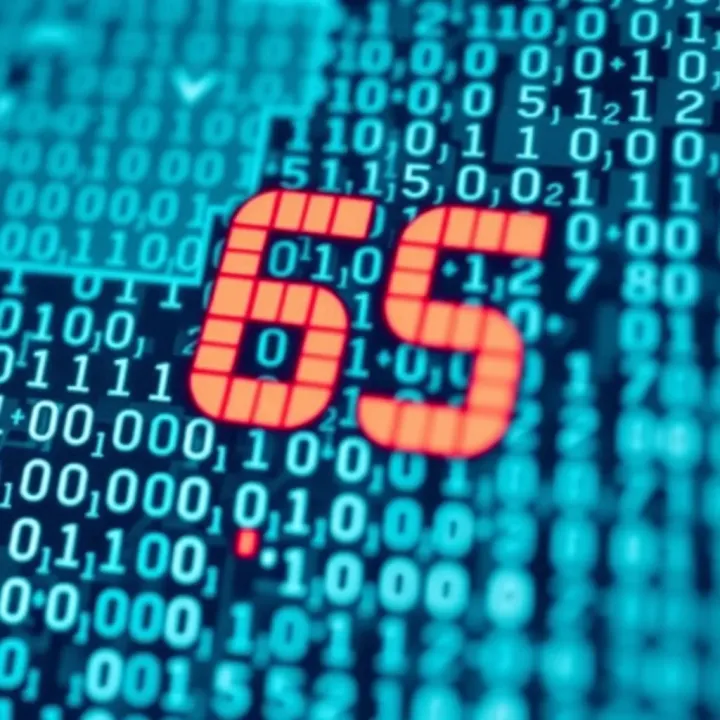 Conceptual illustration of binary code in digital electronics and computing