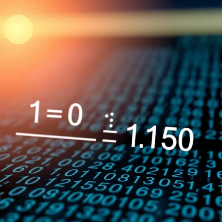 Visual comparison of binary fractional notation alongside its equivalent decimal value to demonstrate conversion