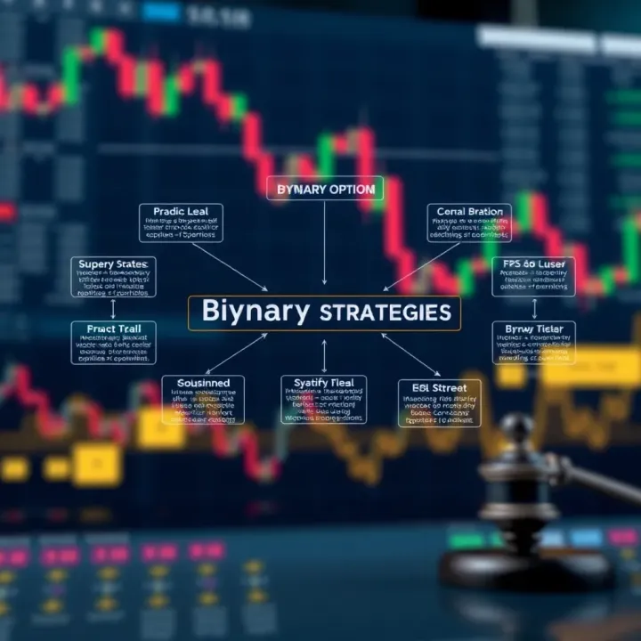 Diagram showing key legal considerations and trading strategies for binary options in Pakistan