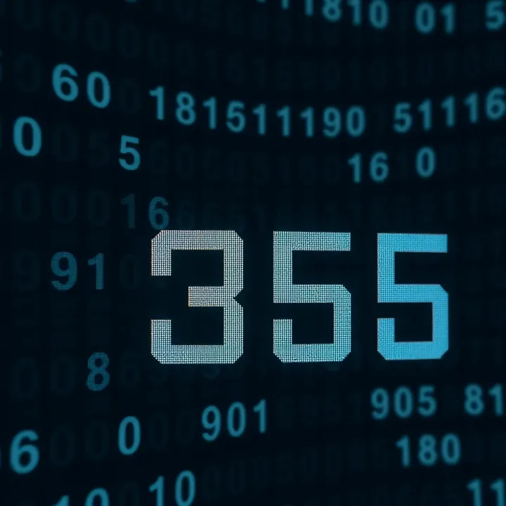 Diagram illustrating the binary digits representing the maximum value of an eight-bit byte