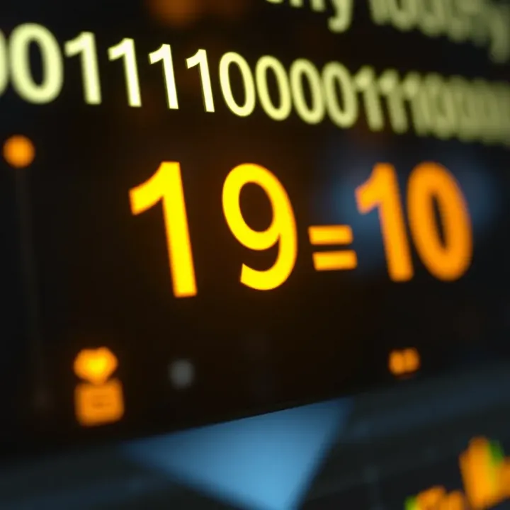Example illustrating subtraction between two binary numbers with annotations