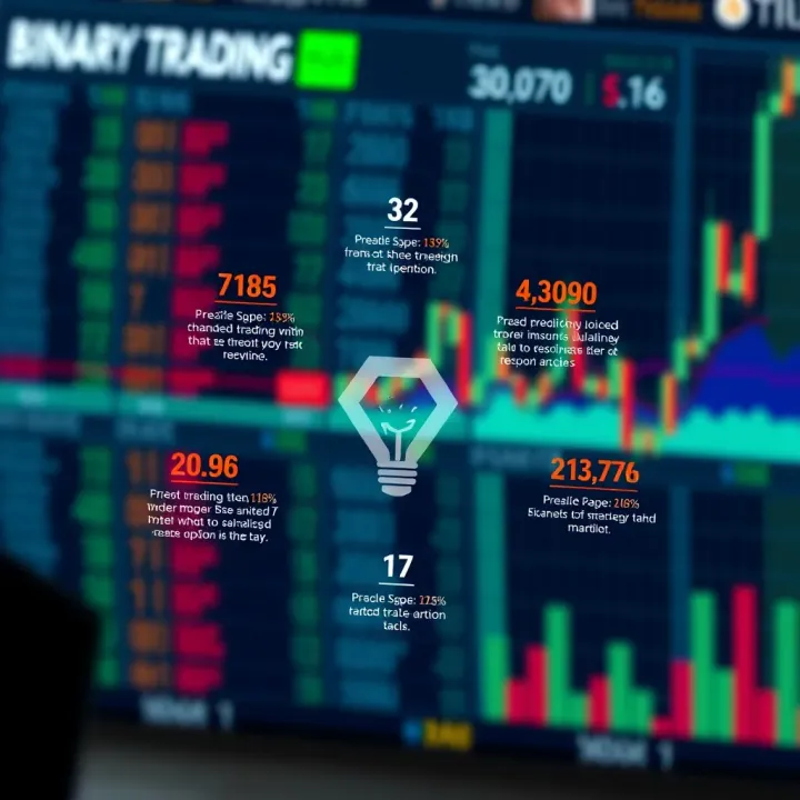 Diagram illustrating the concept of binary trading with price prediction options