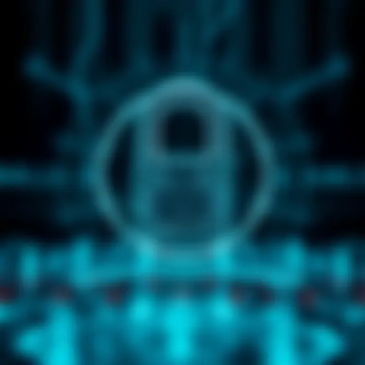 Visual representation of security features and encryption methods used in binary login authentication