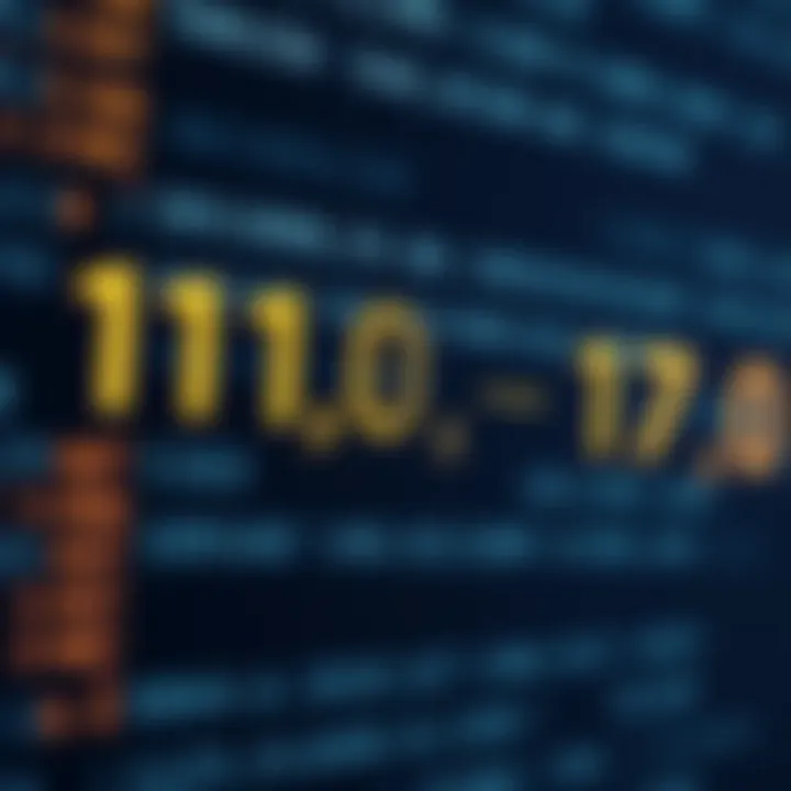 Visual representation of converting binary numbers to decimal format in computing