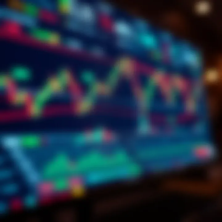 Illustration showing a digital forex trading platform with graphs and currency symbols relevant to Pakistani traders