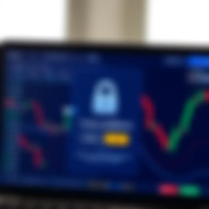 Secure login screen on a forex platform highlighting encryption and user authentication features