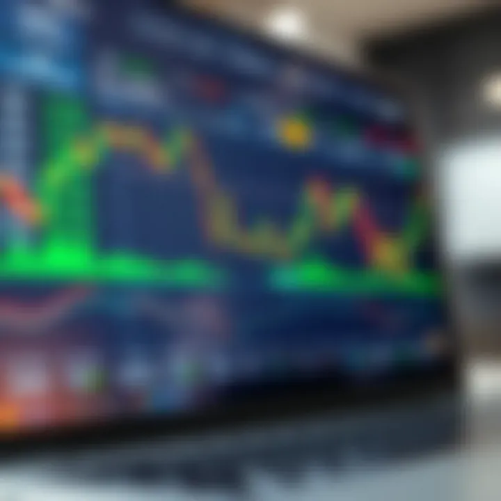 Illustration showing a digital trading platform interface with charts and options for binary trading