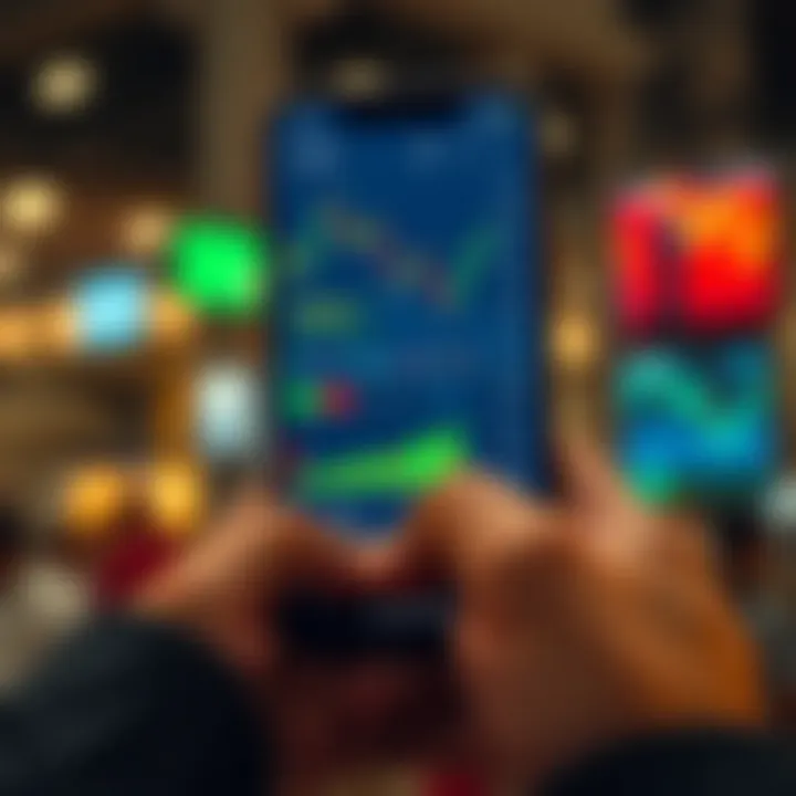 User-friendly trading app interface displaying stock charts and market data on a smartphone