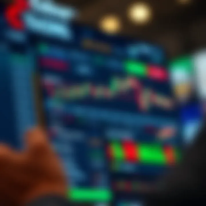 User interface of Colour Trading App showing market trends and trading options