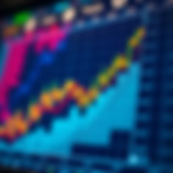 Illustration of a digital chart with upward trends representing cryptocurrency market strategies
