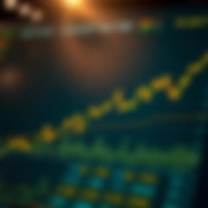 Graph showing factors influencing gold prices including economic indicators and market demand