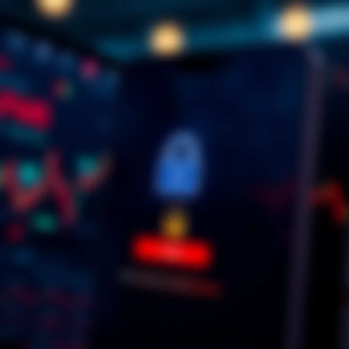 Secure login screen of a forex trading application emphasizing safety and data protection