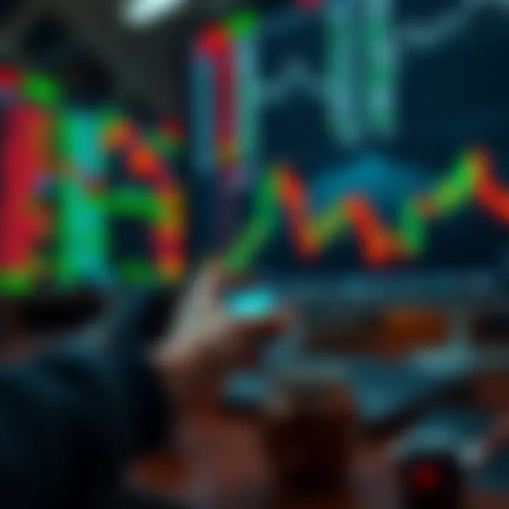 Visual representation of risk management and strategy development in forex trading