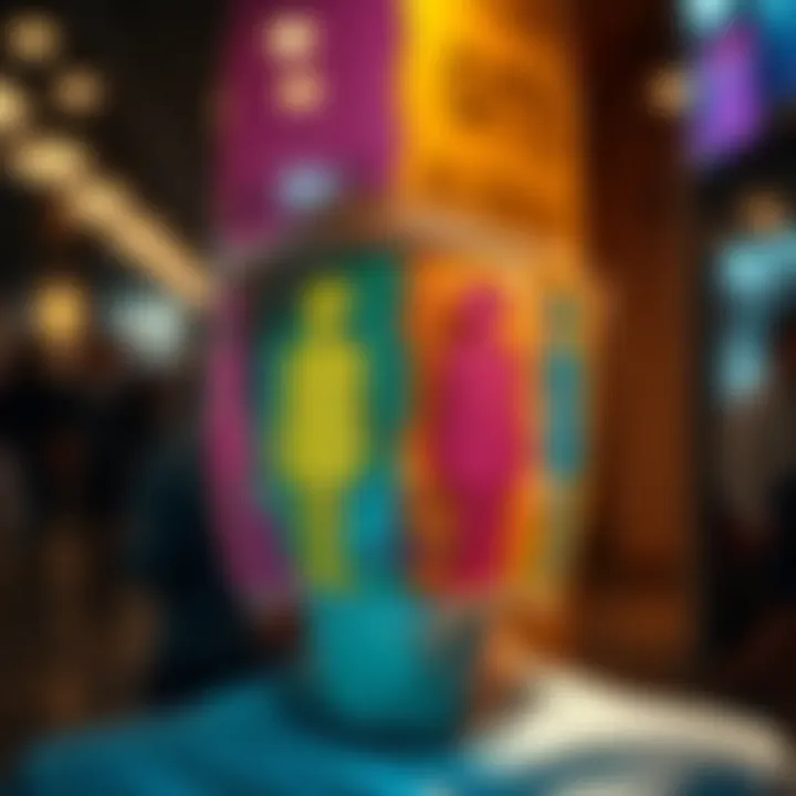 Colorful representation of diverse gender identities breaking away from binary divisions with inclusive symbols