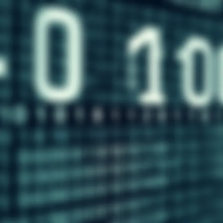 Visual example demonstrating the conversion of a grey code sequence into a binary number with highlighted bits