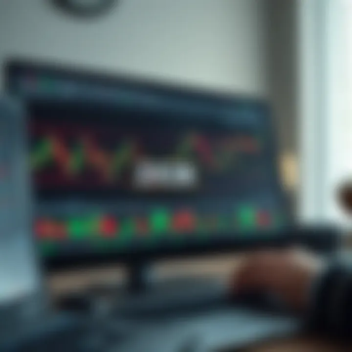 User interface of forex trading software showing currency charts and technical indicators