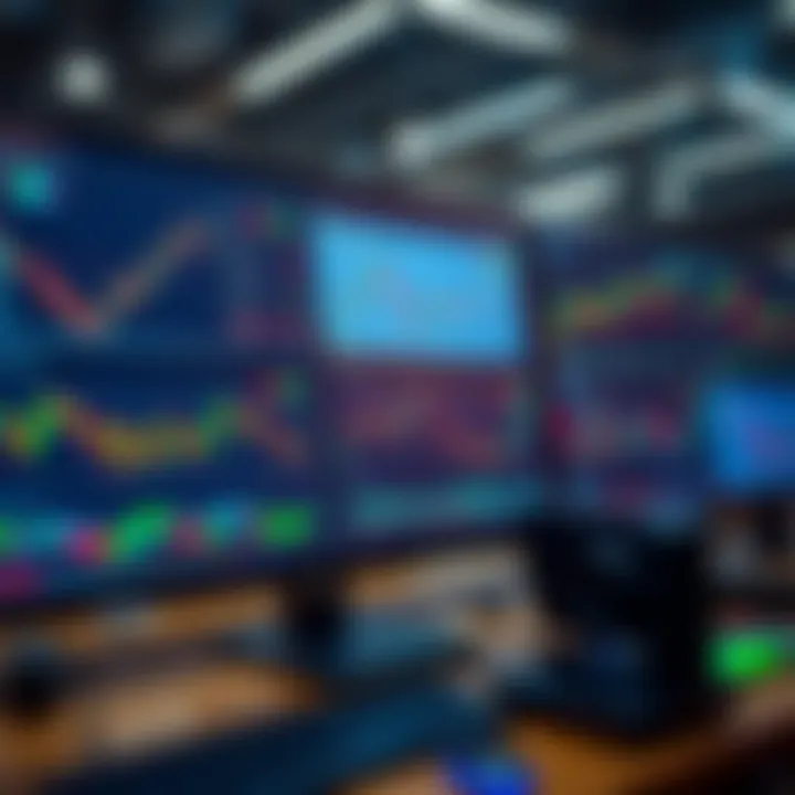 A digital dashboard showcasing various forex trading platforms and market charts