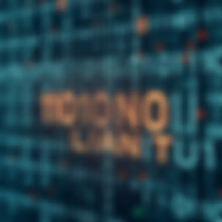 Binary Code Integration in Technology and Communication Conceptual graphic showing binary code transitioning into text and technology icons symbolizing data storage and communication