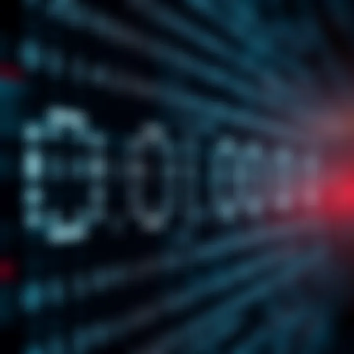 Diagram illustrating binary digits representing data in a computing system