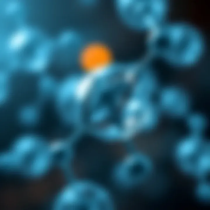 Molecular structure of hydrogen chloride showing the bond between hydrogen and chlorine atoms