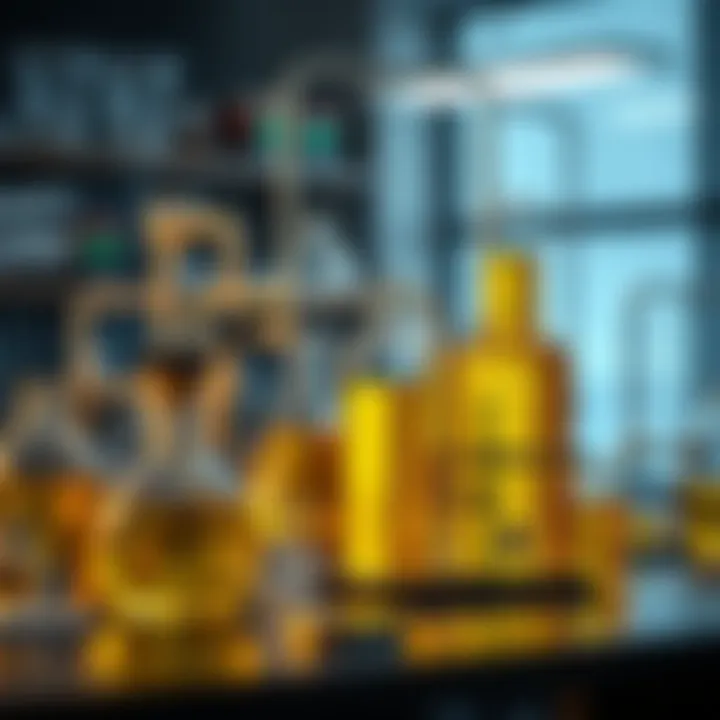 Synthesis Illustration of Hydrogen Sulfide Gas Laboratory setup illustrating synthesis of hydrogen sulfide gas with chemical apparatus and chemical reactions