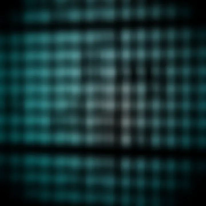 Binary grid showing black and white contrast representing pixels