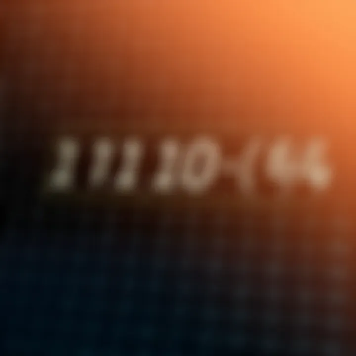 Diagram showing binary digits converting into decimal values