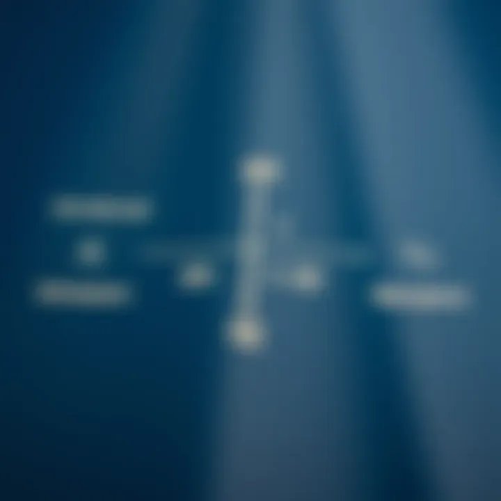 Diagram illustrating the binary division process with dividend, divisor, quotient, and remainder