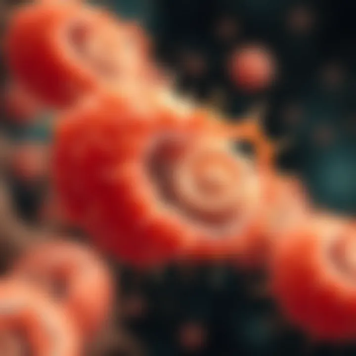 Diagram showing an amoeba undergoing binary fission with visible cell division