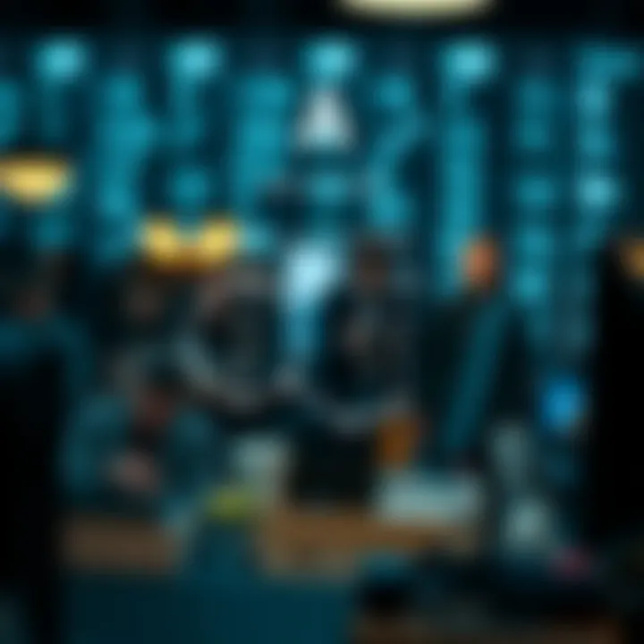 Diagram showing the flow and relationship between sections A and B in binary form