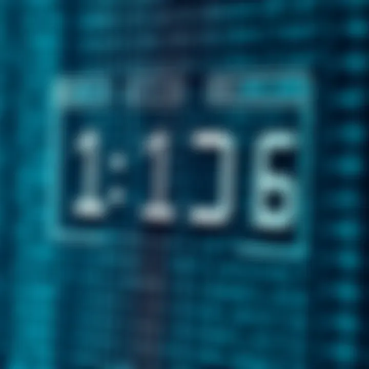 Diagram showing binary digit positions and their corresponding values in computing