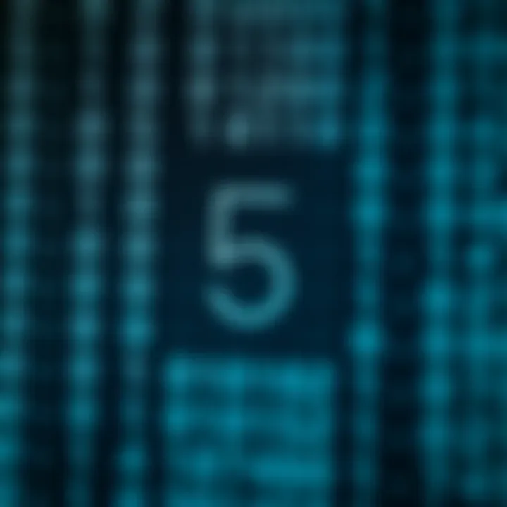 Chart converting decimal value five into binary format