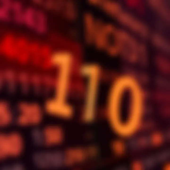 Illustration showing binary digits converting into their decimal values using place value
