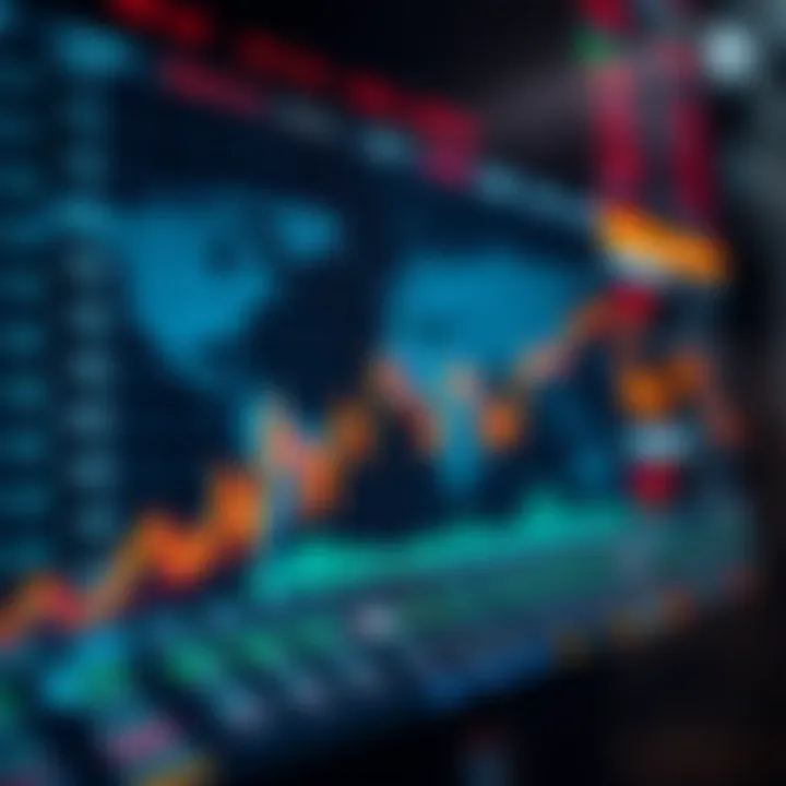 Graph illustrating fluctuations in daily forex trading volume across global markets