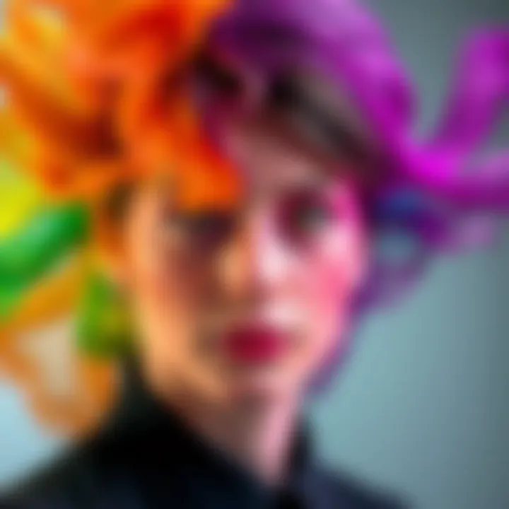 Colorful abstract shapes representing fluid gender identity and diversity