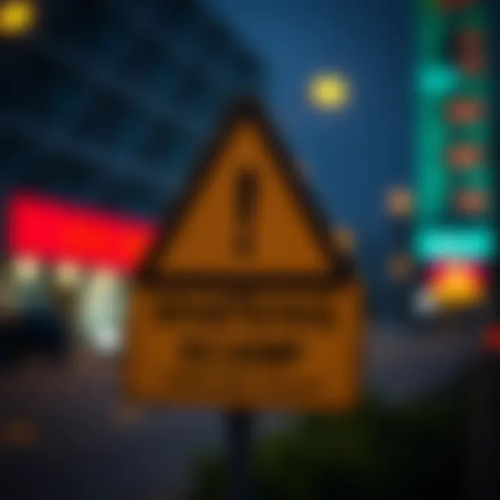 Warning sign symbolizing risks and scams in online financial trading communities with a focus on Indian forex WhatsApp groups