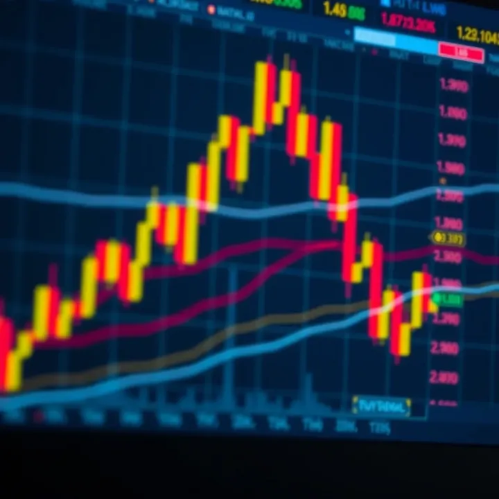 Chart showing currency pair trends and indicators for forex trading