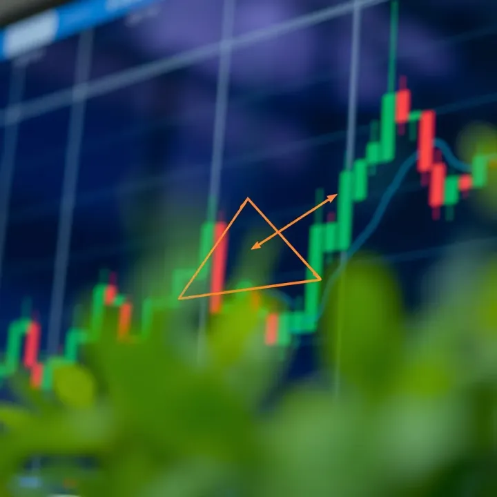 Diagram of an ascending triangle chart pattern showing potential price breakout in trading