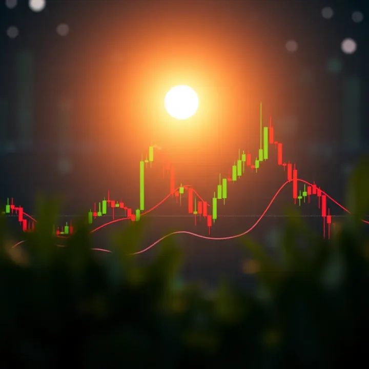 Illustration of a classic head and shoulders chart pattern indicating a market trend reversal
