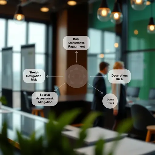 Diagram illustrating the cycle of risk identification, assessment, and mitigation within a business environment