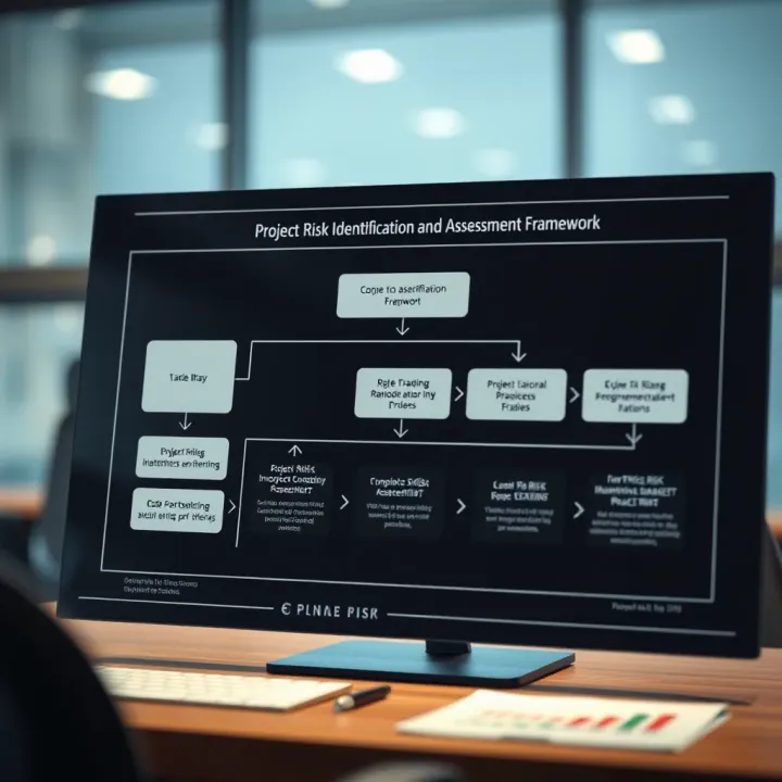 Project Risk Identification and Assessment Framework Flowchart illustrating stages of identifying and assessing project risks
