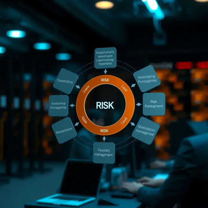 Diagram showing various strategies for risk response and monitoring in project management