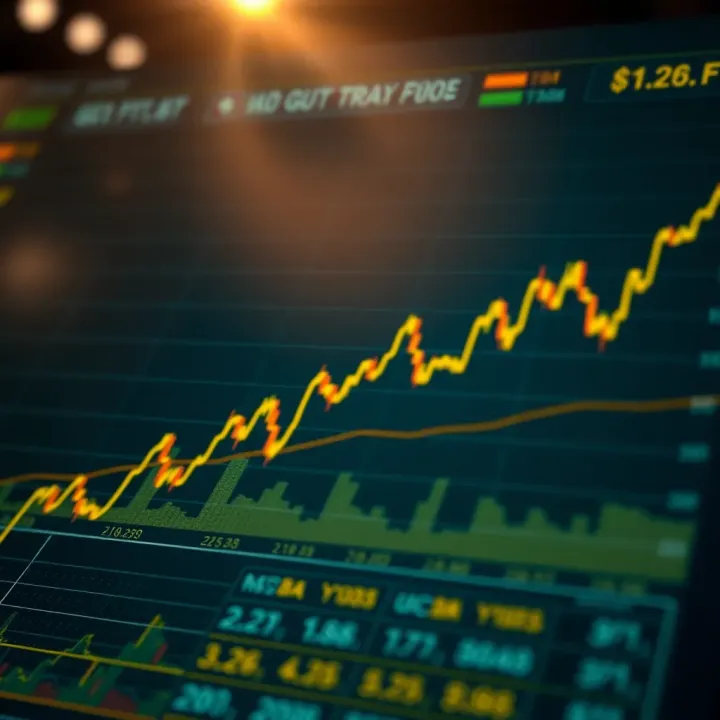Graph showing factors influencing gold prices including economic indicators and market demand