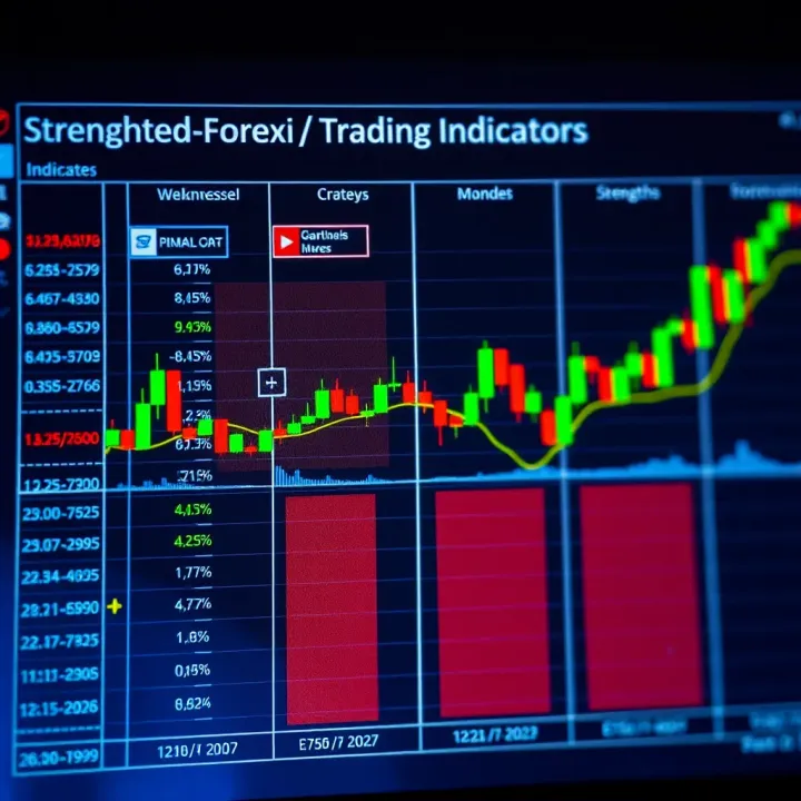 Comparison chart illustrating strengths and weaknesses of popular forex indicators