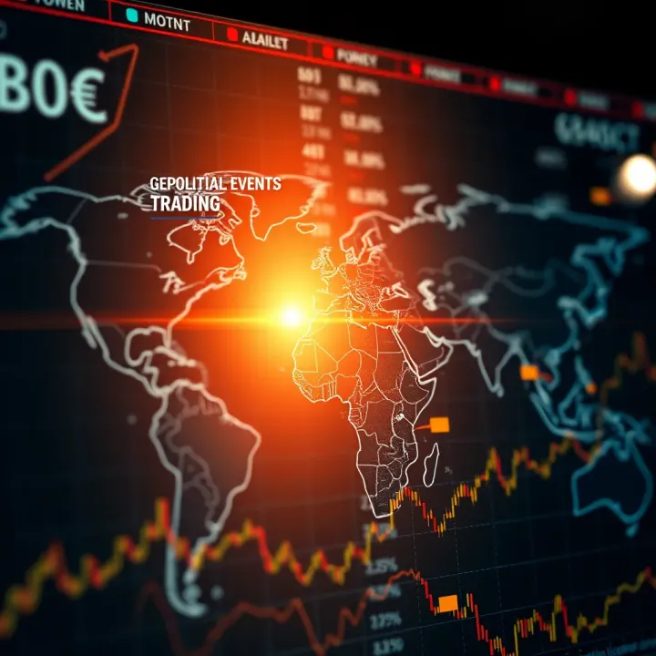 World map highlighting geopolitical event impacts on forex market trends