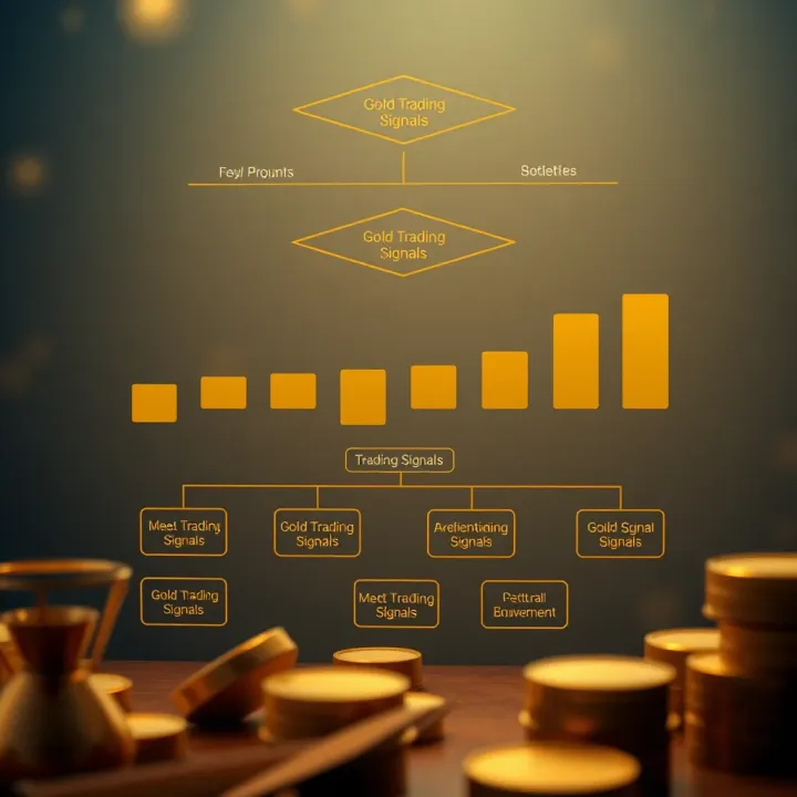 Flowchart illustrating sources and application of gold trading signals for investors