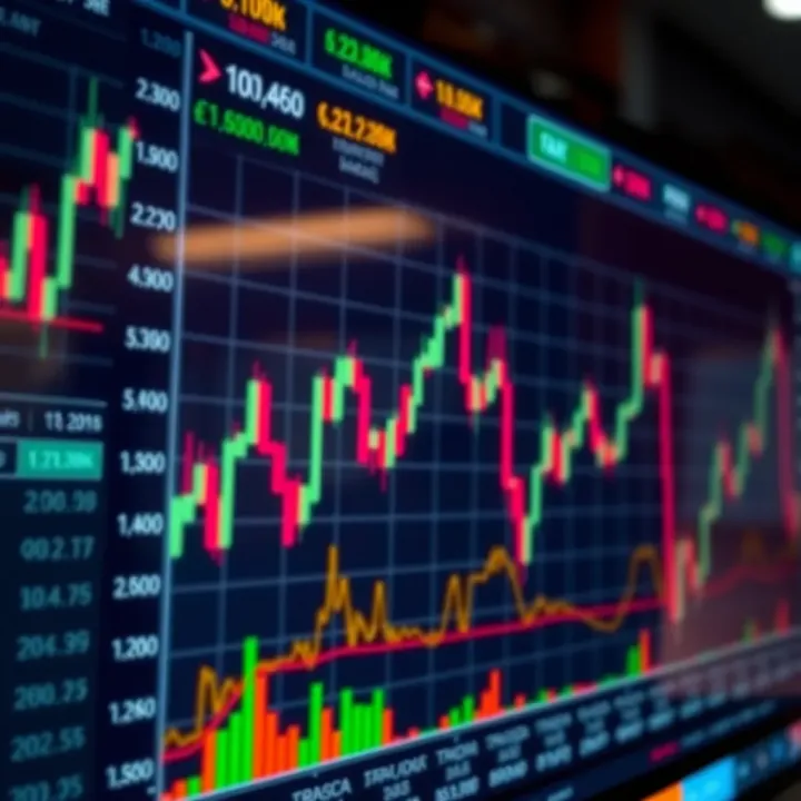 Graph displaying currency trends influenced by key economic indicators on trading platform