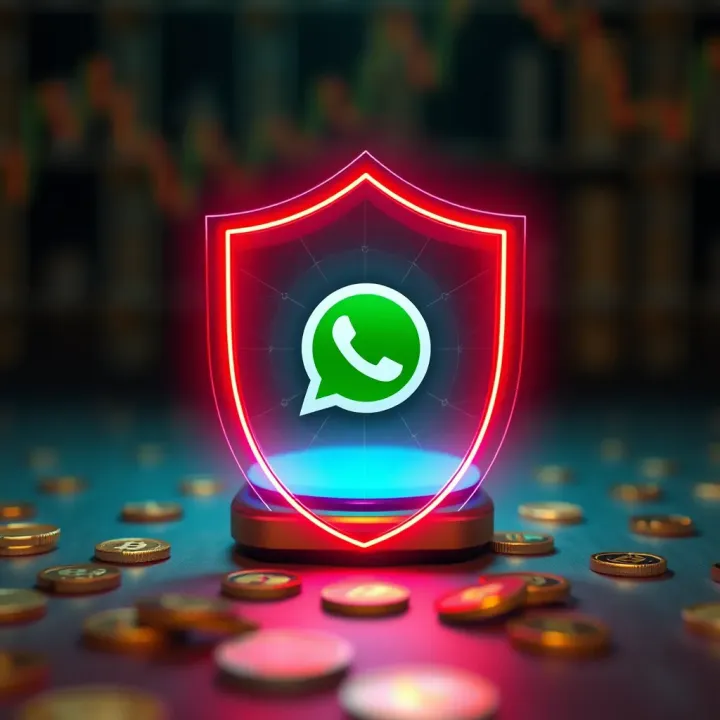Conceptual illustration of security shield protecting mobile communication with crypto icons representing safe trading practices
