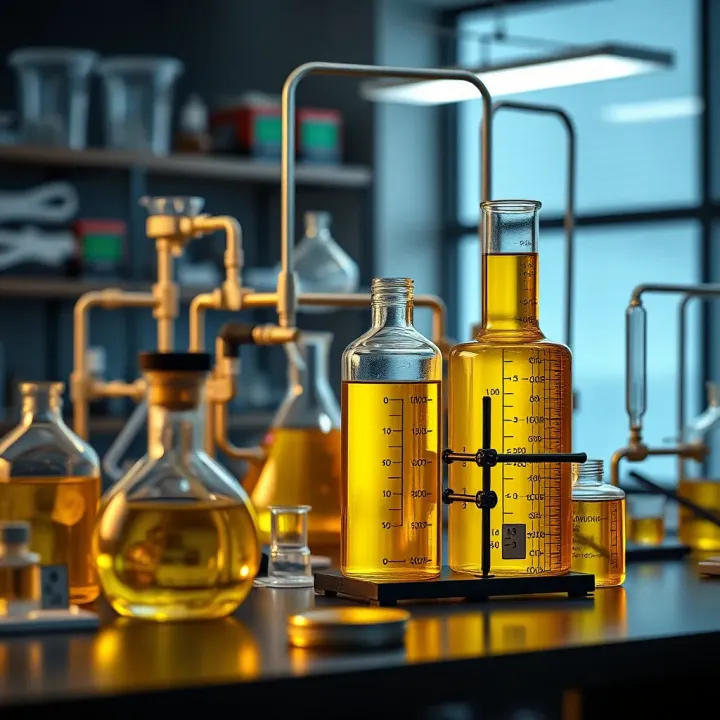 Laboratory setup illustrating synthesis of hydrogen sulfide gas with chemical apparatus and chemical reactions